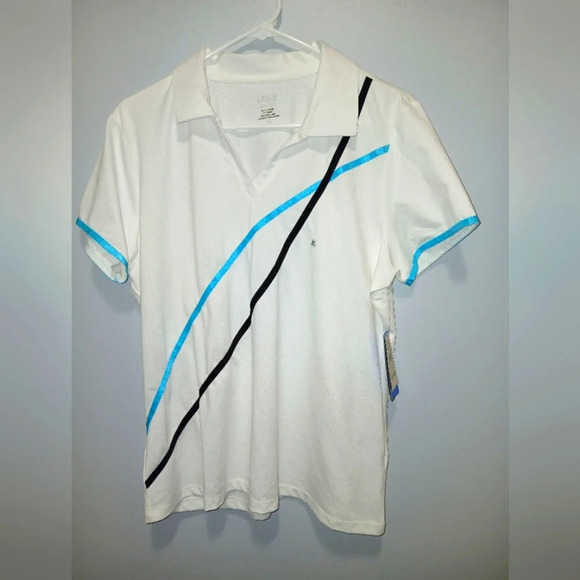 Izod Tops - Izod performance cool fx white short sleeve shirt women's XL golf tennis